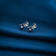 Beautiful sterling silver earrings adorned with vibrant blue gemstones