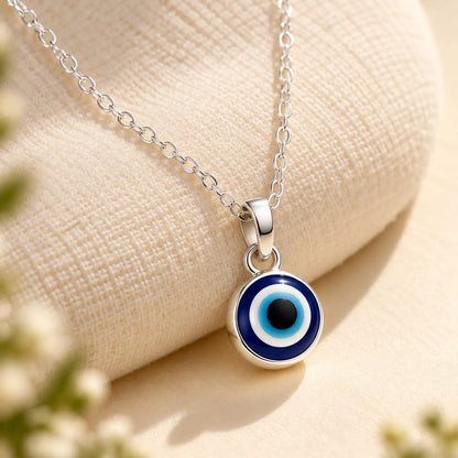 Silver Evil Eye Different Colors Pendant Necklace for Protection