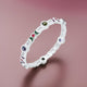 Silver Purple and Green Stone Bangles for Girls