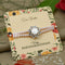 Silver Center Ganesh Ji with Pearls Rakhi for Boys