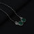 Sterling Silver Trendy "Eyes of Nature" Green Gemstone Mangalsutra