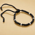 925 Sterling Silver Black Bead Bracelet