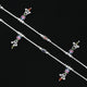 Silver Classical Colorful Leaves Beads Anklet