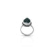 Sterling Silver Royal Dark Green Gem Stone Ring