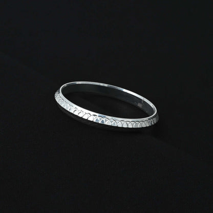 Buy Trendy Circular Designs Silver Kada for Boys, Khushbu Jewellers