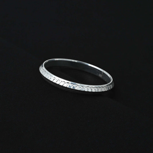 Buy Trendy Circular Designs Silver Kada for Boys, Khushbu Jewellers