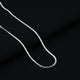 Sterling Silver Twisted Cut Flat Snake Chain for Men