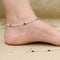 Stylish Silver Payal with Black and Silver Beads