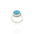 Silver Dreamy Oceanic Blue Stone Ring