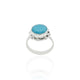 Silver Dreamy Oceanic Blue Stone Ring