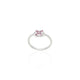 Silver Radiant Minimal Pink Gems Girls Ring