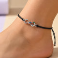 Rainbow Infinity Silver Thread Anklet