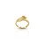 Stylish sterling silver hug ring with gold plating.