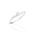 Elegant sterling silver women's kada with a stylish 'I love U' message