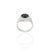 Silver Deep Vivid Fancy Emerald Green Menz Ring