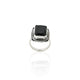 Silver Traditional Black Gem Girl's Ring