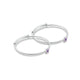 Sterling Silver Center Purple Flower Design Kada