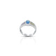 Elegant ring with luminous moonstone in silver.