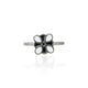 Silver " White Lily in the Darkness" Girl's Ring