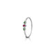 Elegant silver bracelet for girls featuring a pink oval-shaped gemstone