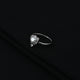 Silver Center Pearl with Heart Shape Design Ring for Girls