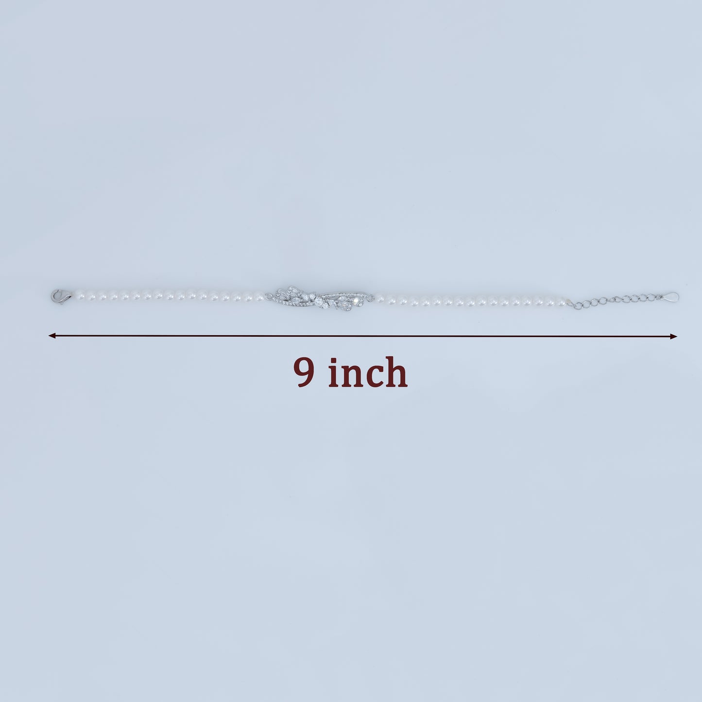 Glamorous Wedding Pearl Bracelet with Crystals