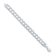 Simple Elegant Curb Chain Silver Bracelet for Men's