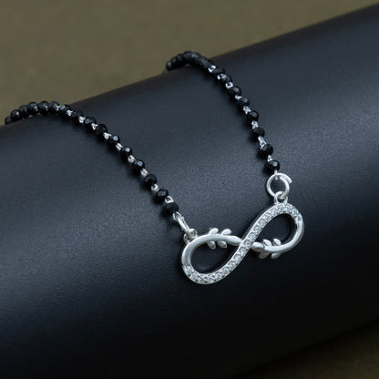 Leaf Infinity Silver Mangalsutra