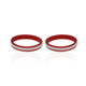 Beautiful Red Bangles with Delicate Silver Engraving