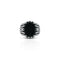 Stylish Oval Shape Black Stone Silver Ring