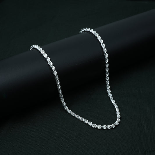 Silver Chain Classic Rope Twist Style