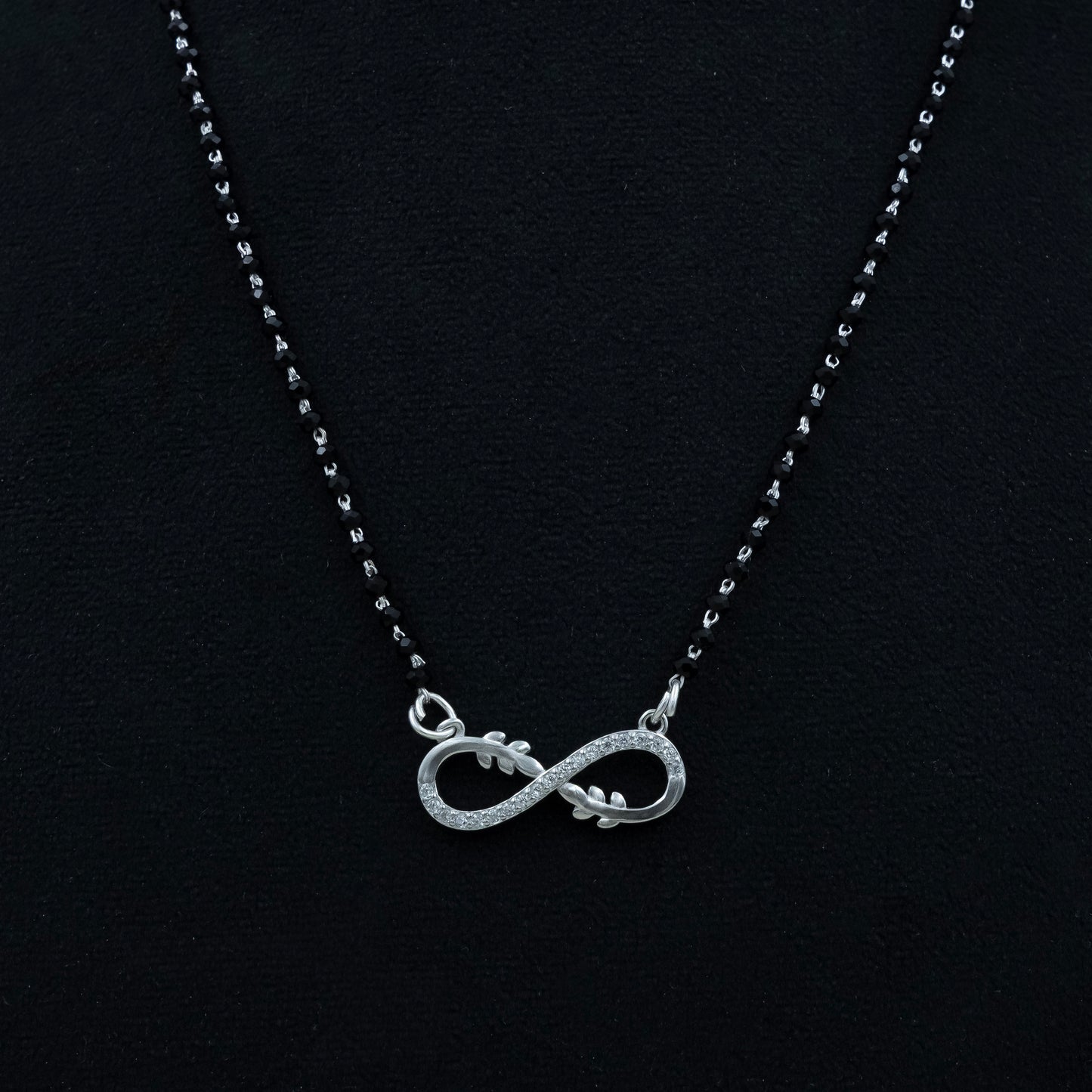 Leaf Infinity Silver Mangalsutra