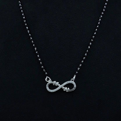 Leaf Infinity Silver Mangalsutra