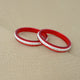 Beautiful Red Bangles with Delicate Silver Engraving