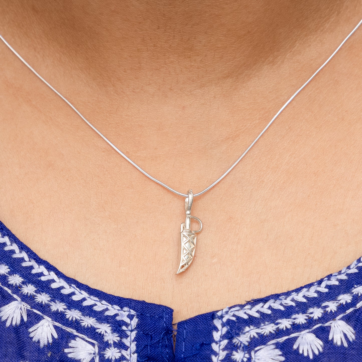 Silver Sword(talwar, chaku) With Sheath Pendant