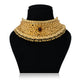 Stunning gold-plated bridal silver necklace with intricate design, perfect for wedding elegance.