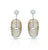 Tiered Teardrop Silver Drop Earrings