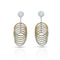 Tiered Teardrop Silver Drop Earrings