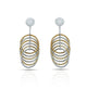 Tiered Teardrop Silver Drop Earrings