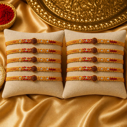 Traditional Rudraksha Rakhi for Brother