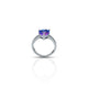 Sterling Silver Blue and Pink Heart Shape Ring for Girls