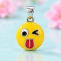 Silver Emoji Girls Pendent