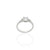 Silver Fashionable White Gem Girls Ring