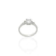 Silver Fashionable White Gem Girls Ring