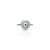 Sterling Silver Spiked Evil Eye Ring for Girls