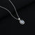 Beautiful silver pendant necklace featuring an oval CZ gemstone design, ideal for young ladies.