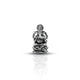 Oxidised Silver Mini Ganesh Statue for Home &amp; Car Decor