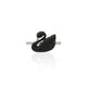 Silver Black Trendy Girls Ring