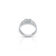 Silver Trendy "S" Design CZ Statement Ring for Him