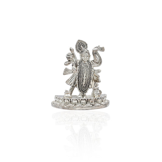 Elegant 925 silver Murti, crafted for lasting shine and spiritual significance, ideal for home or temple